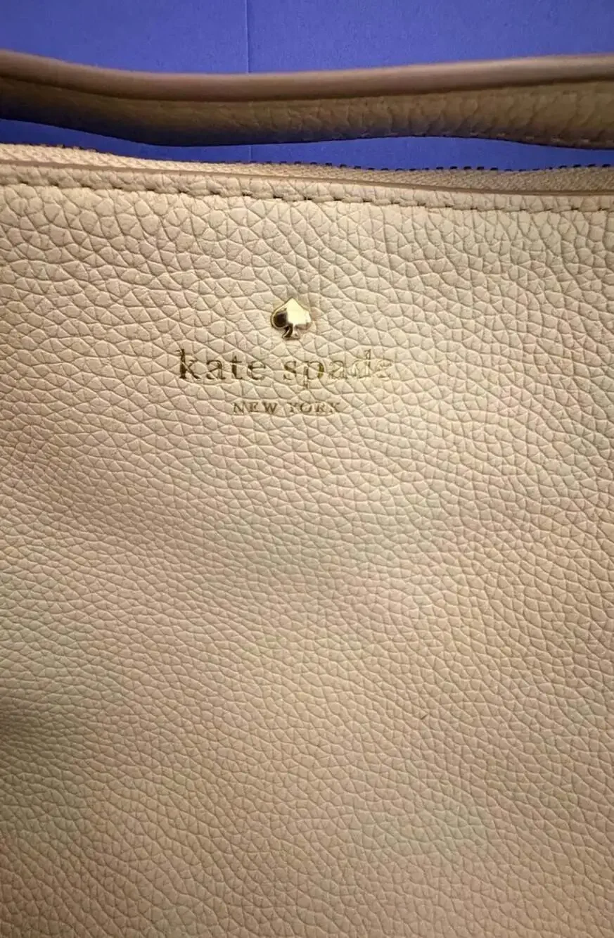 Kate Spade Bailey Textured Pebbled Leather Crossbody Bag in Buttermilk
